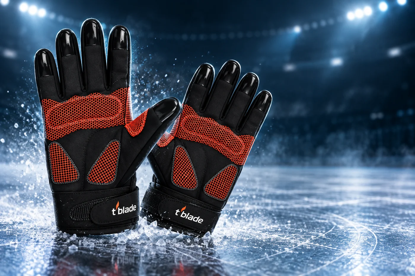 t-blade Ice Performance Handschuhe auf dem Eis