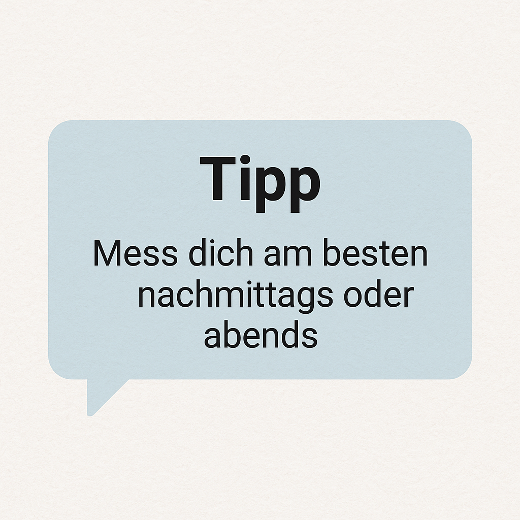 Tipp Mess dich nachmittags