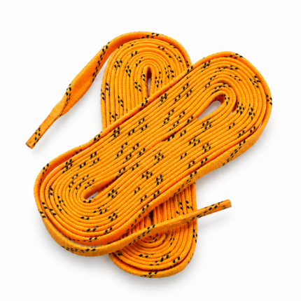 Schnürsenkel für Schlittschuhe gewachst neonorange