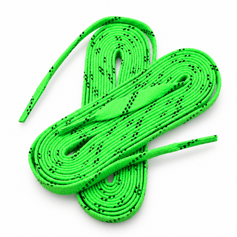 Schnürsenkel für schlittschuhe gewachst neongrün
