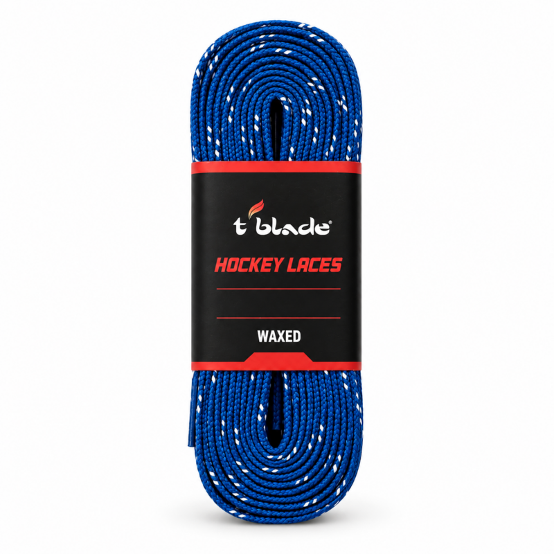 Schnürsenkel für schlittschuhe gewachst blau