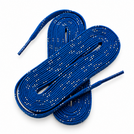 Schnürsenkel für Schlittschuhe gewachst blau