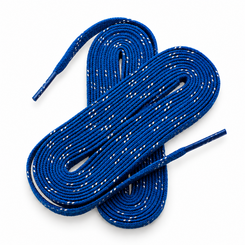 Schnürsenkel für schlittschuhe gewachst blau