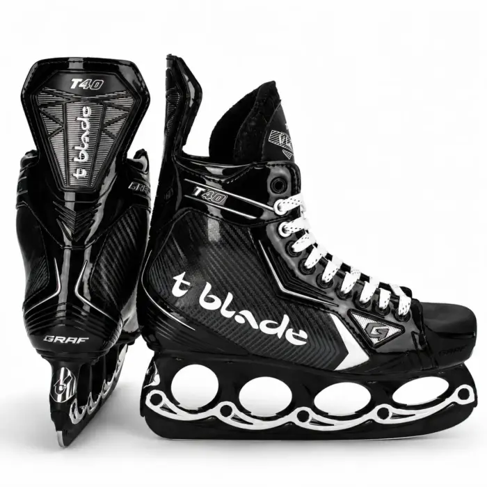 GRAF Ultra T-Blade Schlittschuh Silver-Edition, Paar mit t-blade System