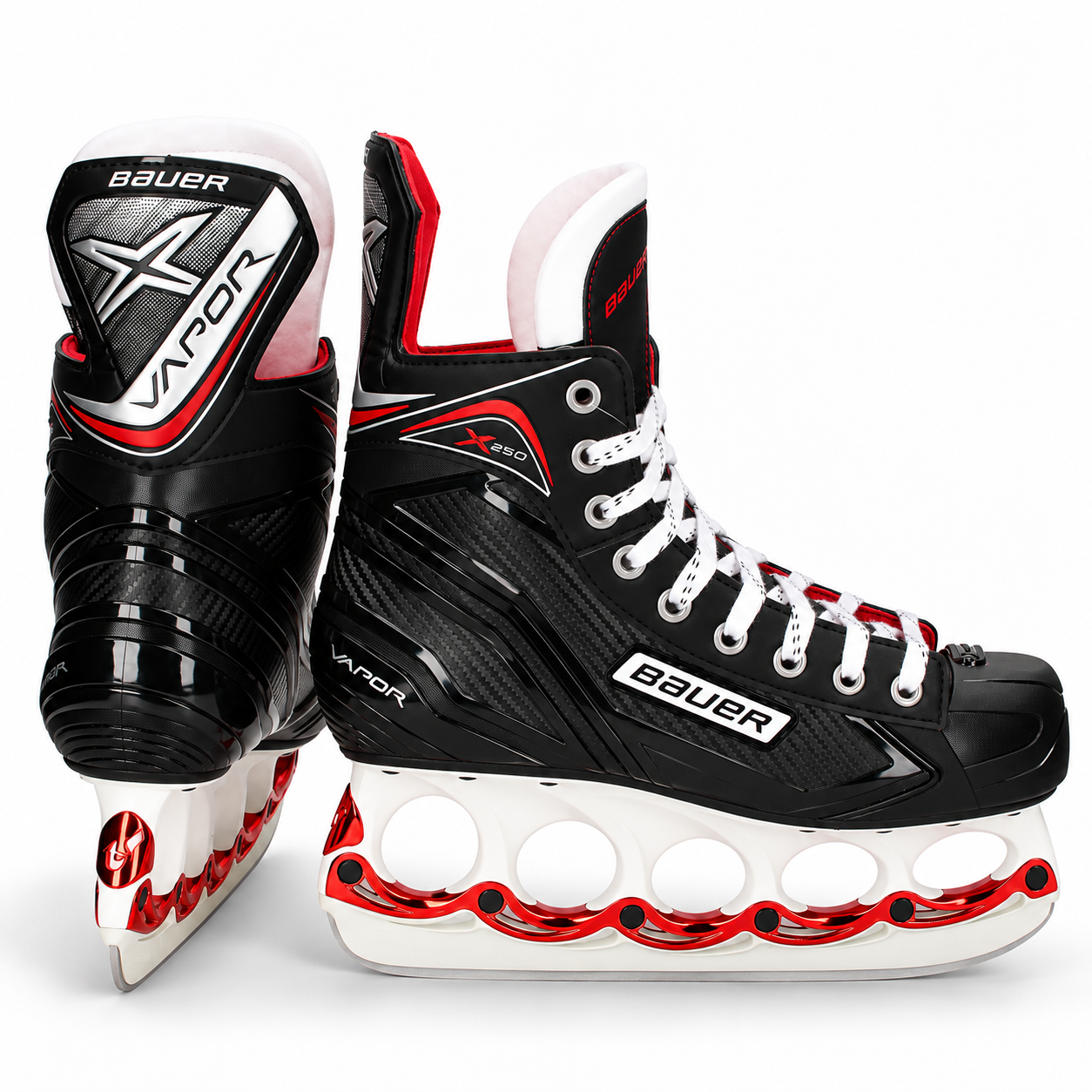 Bauer vapor x250 - t-blade schlittschuh white fire – bild 1