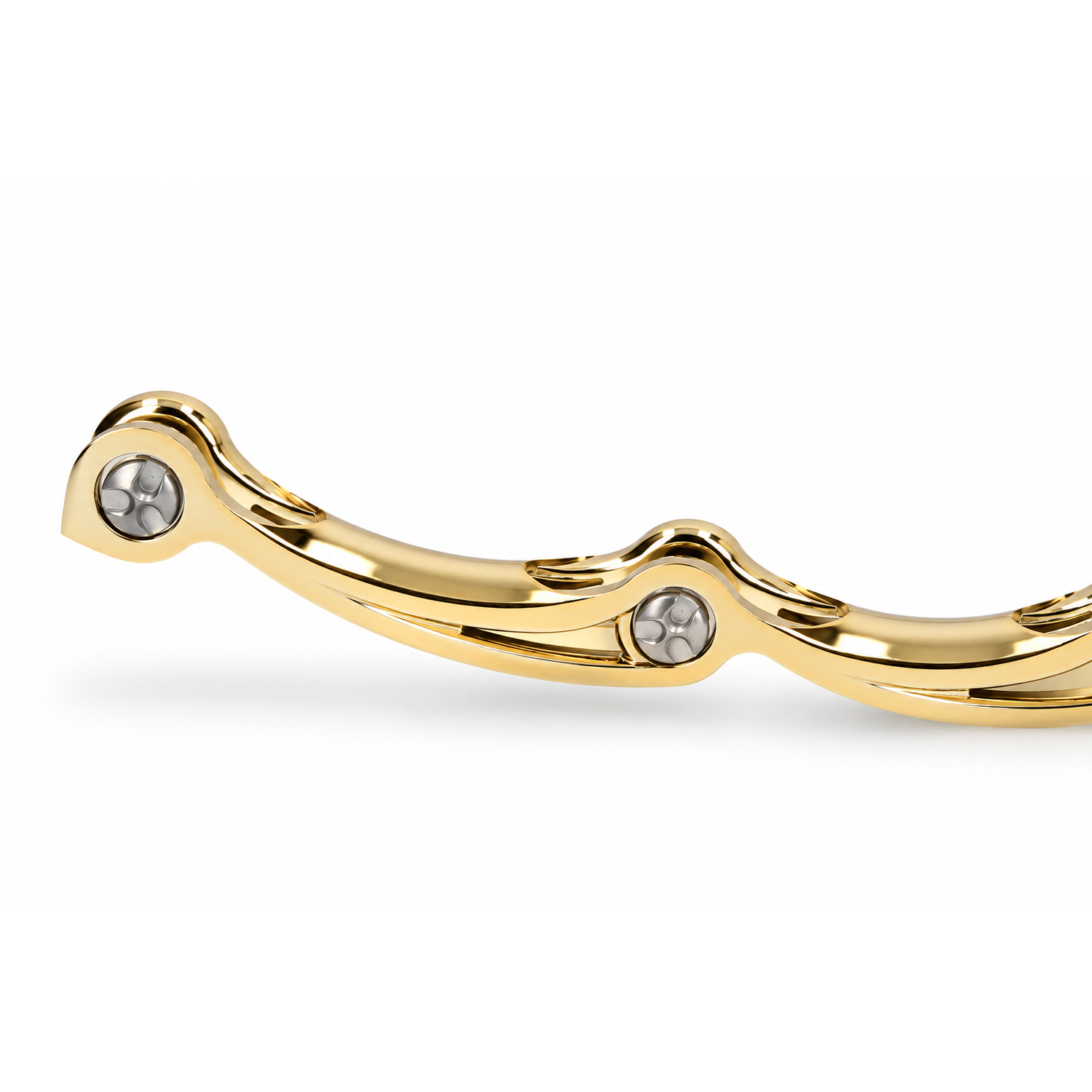 Stabilisator mit edelstahl verschraubung metallic gold | 1 paar
